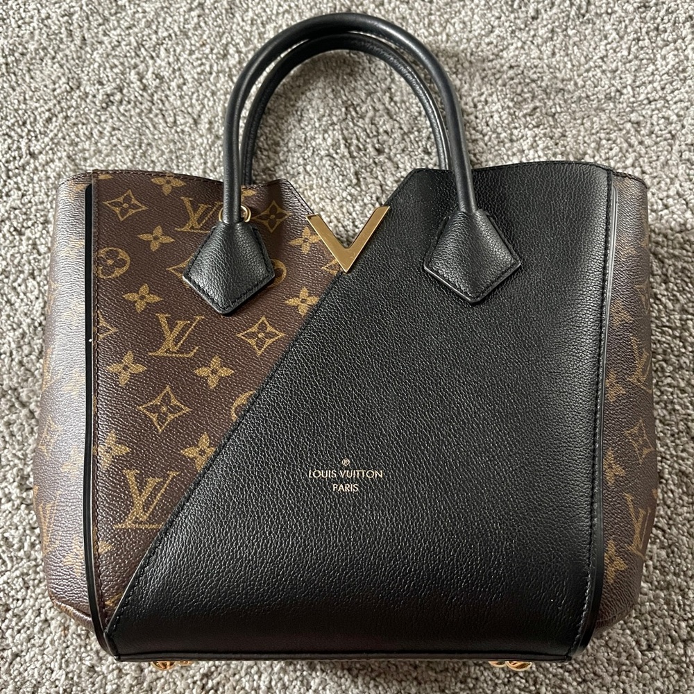 Authentic Louis Vuitton Kimono Handbag Monogram Canvas and Leather MM
